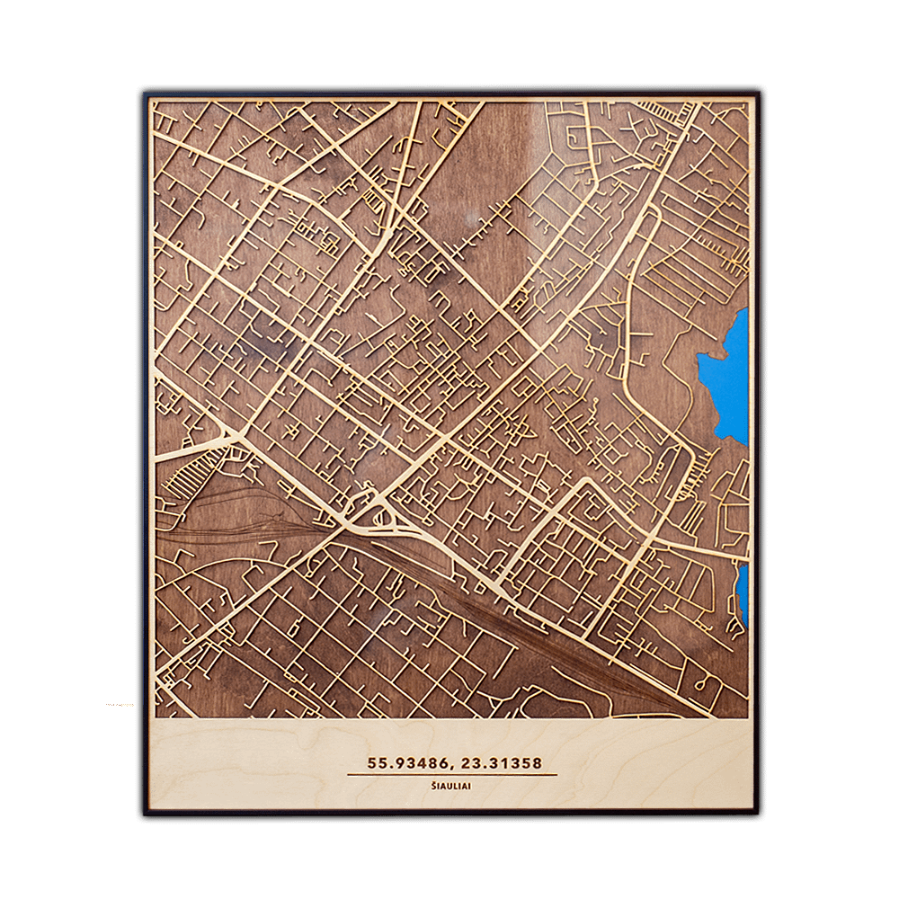 Medinis Šiaulių žemėlapis