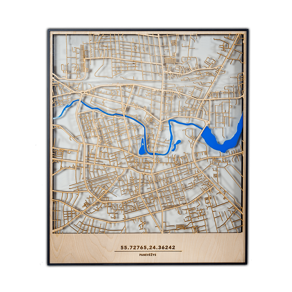 Meinis skaidrus Panevėžio žemėlapis